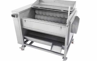 Brush washing and peeling machine for potato carrot processing