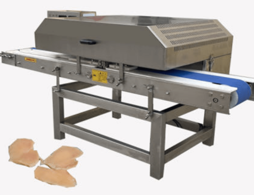 Horizontal chicken slicer sent to India