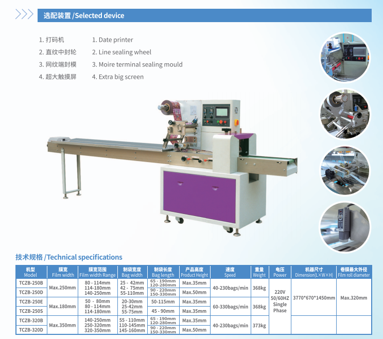 Bread packing machine